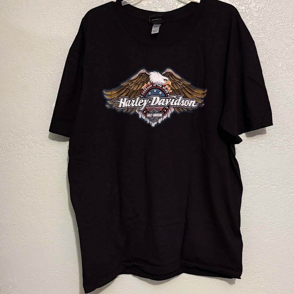 Harley-Davidson Black and Brown Eagle Graphic Tee